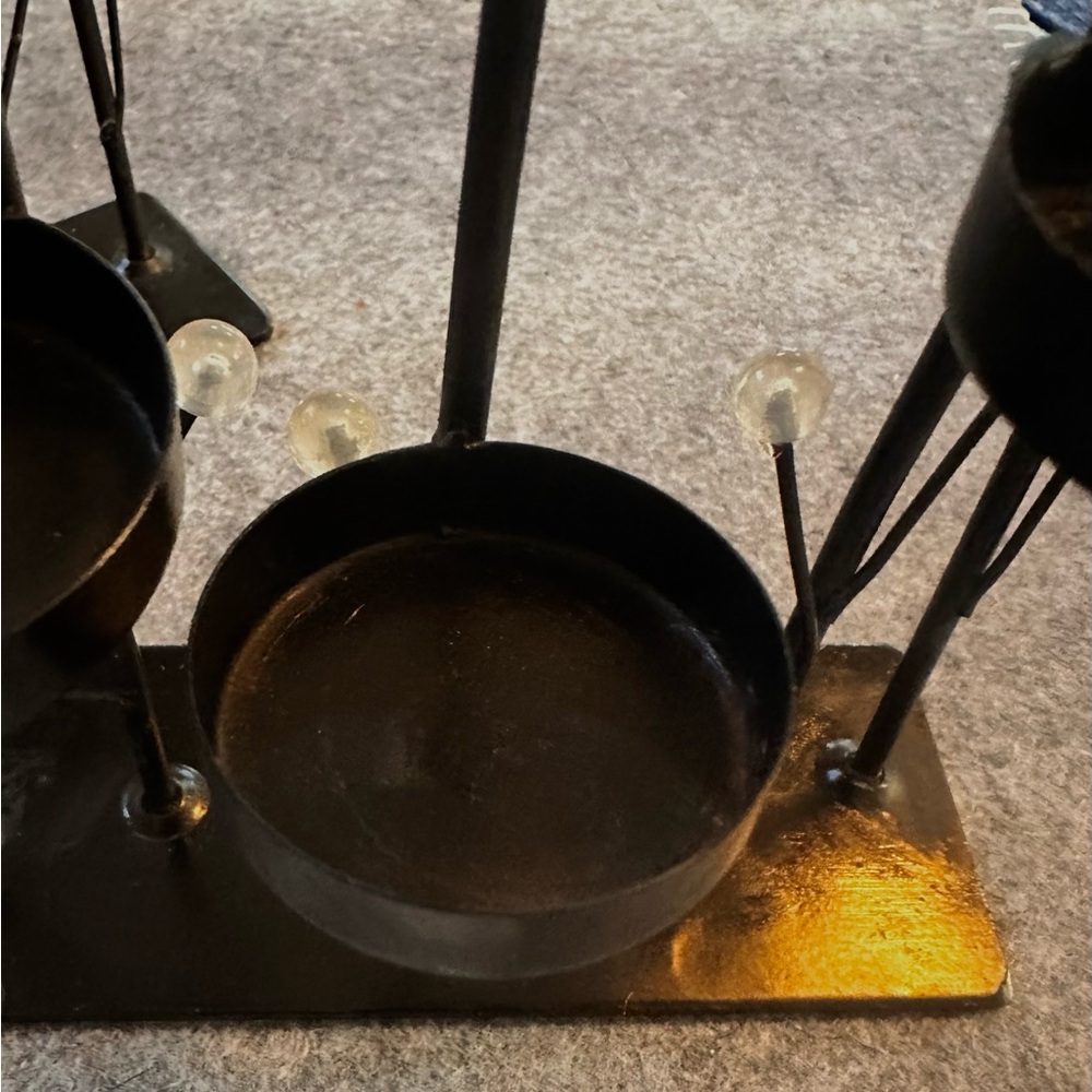 Pair of metal candelabra candle holders - Picture 6 of 7